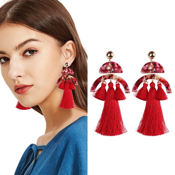 Bohemian Style Pierced Earrings - Picture 3 of 3